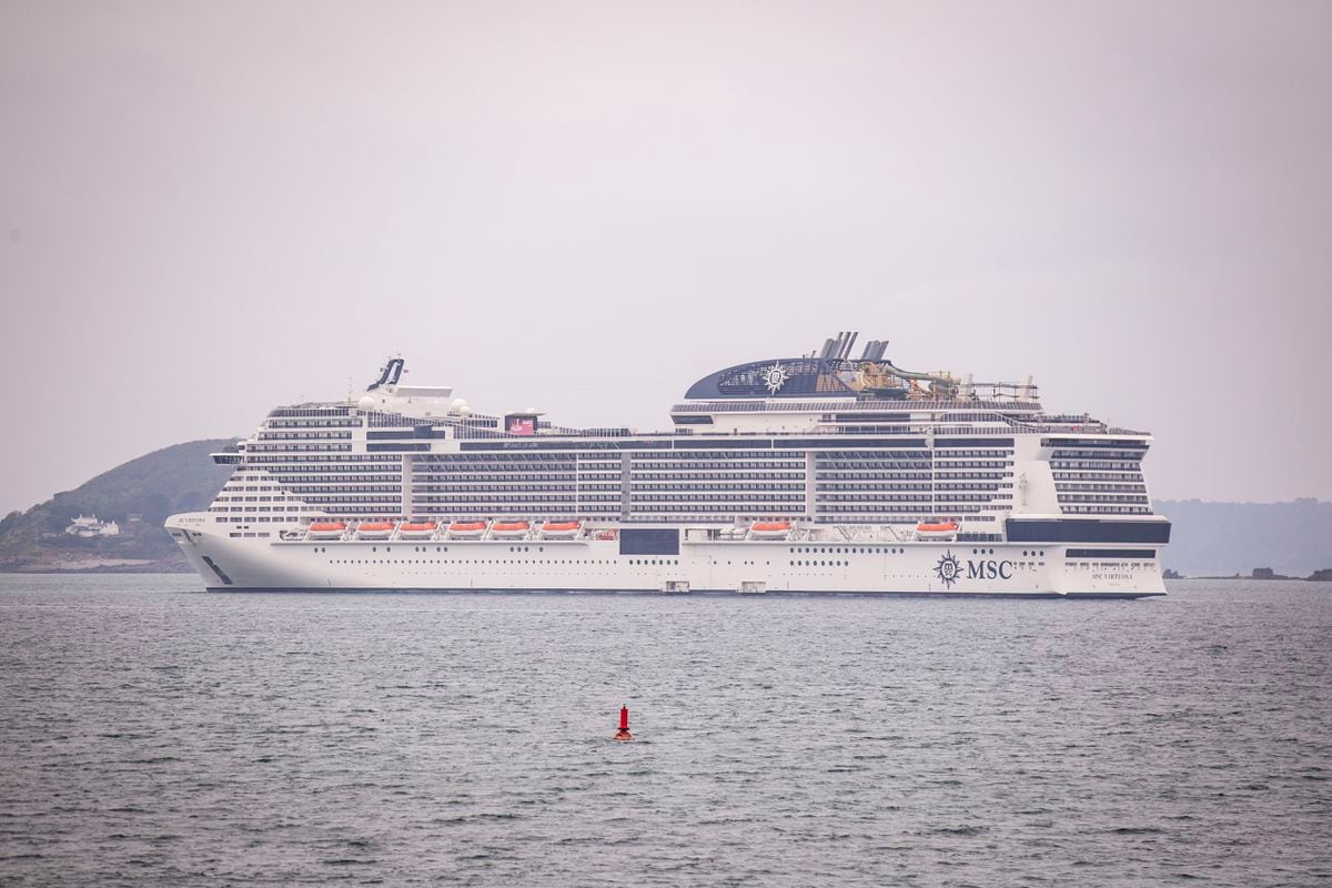 MSC Virtuosa visiting the island last month on a ‘Guernsey Taster from Southampton’ trip. 	 (Pictures by Sophie Rabey, 32091102/5)