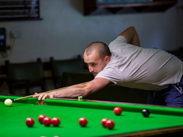 Picture By Sophie Rabey.  28-06-21.  Snooker Action at RAFA Club.  Sledgehammers snooker team.  Danny Marquand. (31923060)