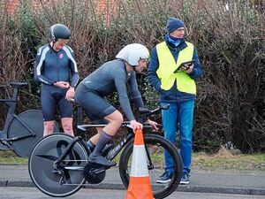 Marc Cox on the start line for Sunday's 10-mile time trial. (Picture by Jamie Ingrouille, 30604246)