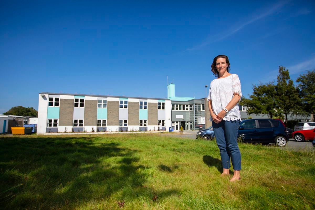 Deputy Lindsay de Sausmarez on the site of Education, Sport & Culture’s proposed sixth form centre at Les Ozouets.  (Picture by Peter Frankland, 29958960)