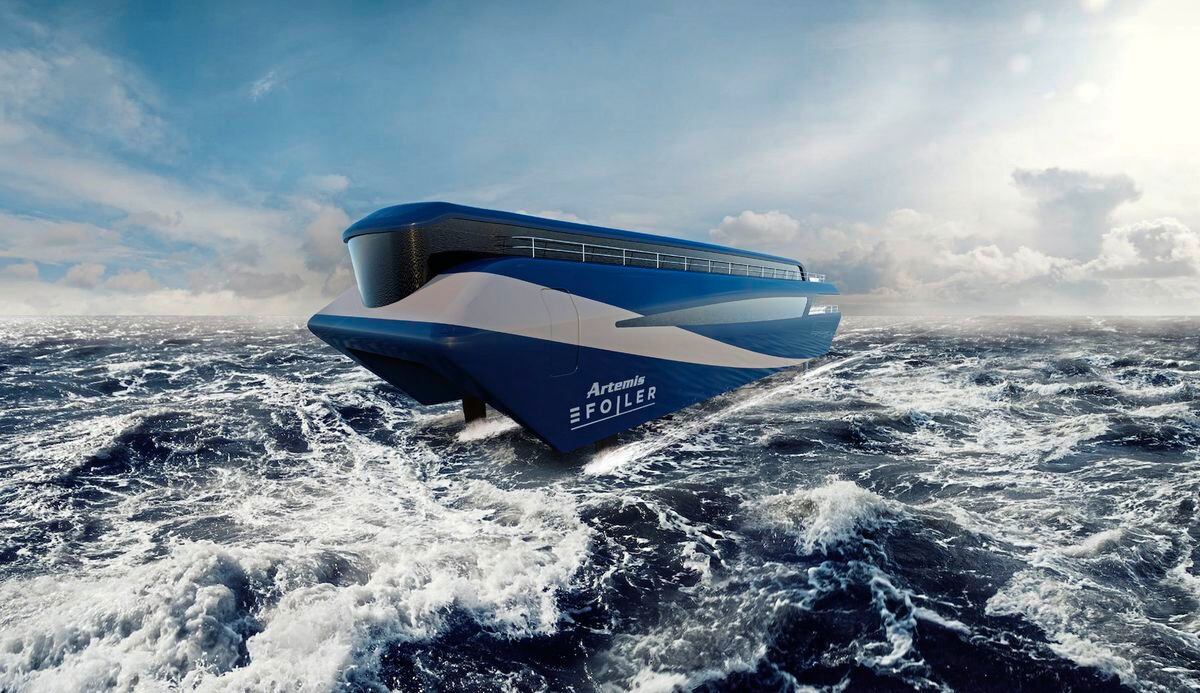 The new electric-powered ferry that could be operated by Condor Ferries which has joined forces with a maritime consortium to operate the craft. (30717306)
