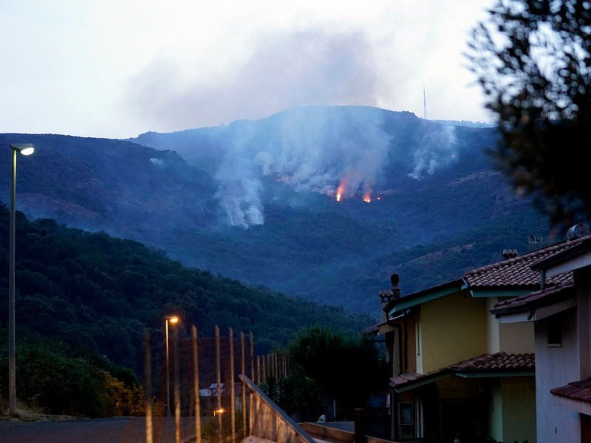 Hundreds evacuated as firefighters tackle blazes in Italy’s Sardinia