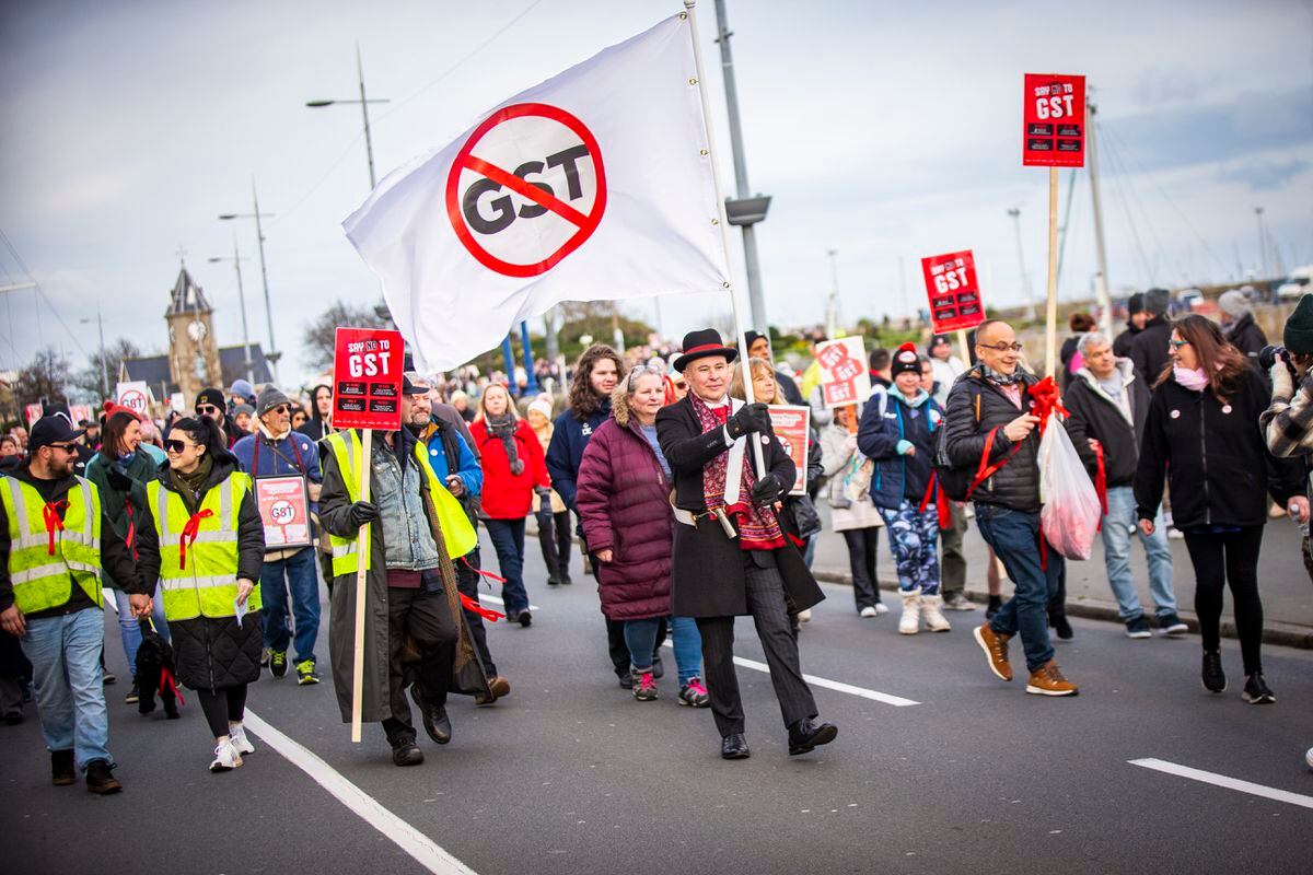 'Say NO To GST' Rally in St Peter Port. (Picture by Sophie Rabey, 31707546)