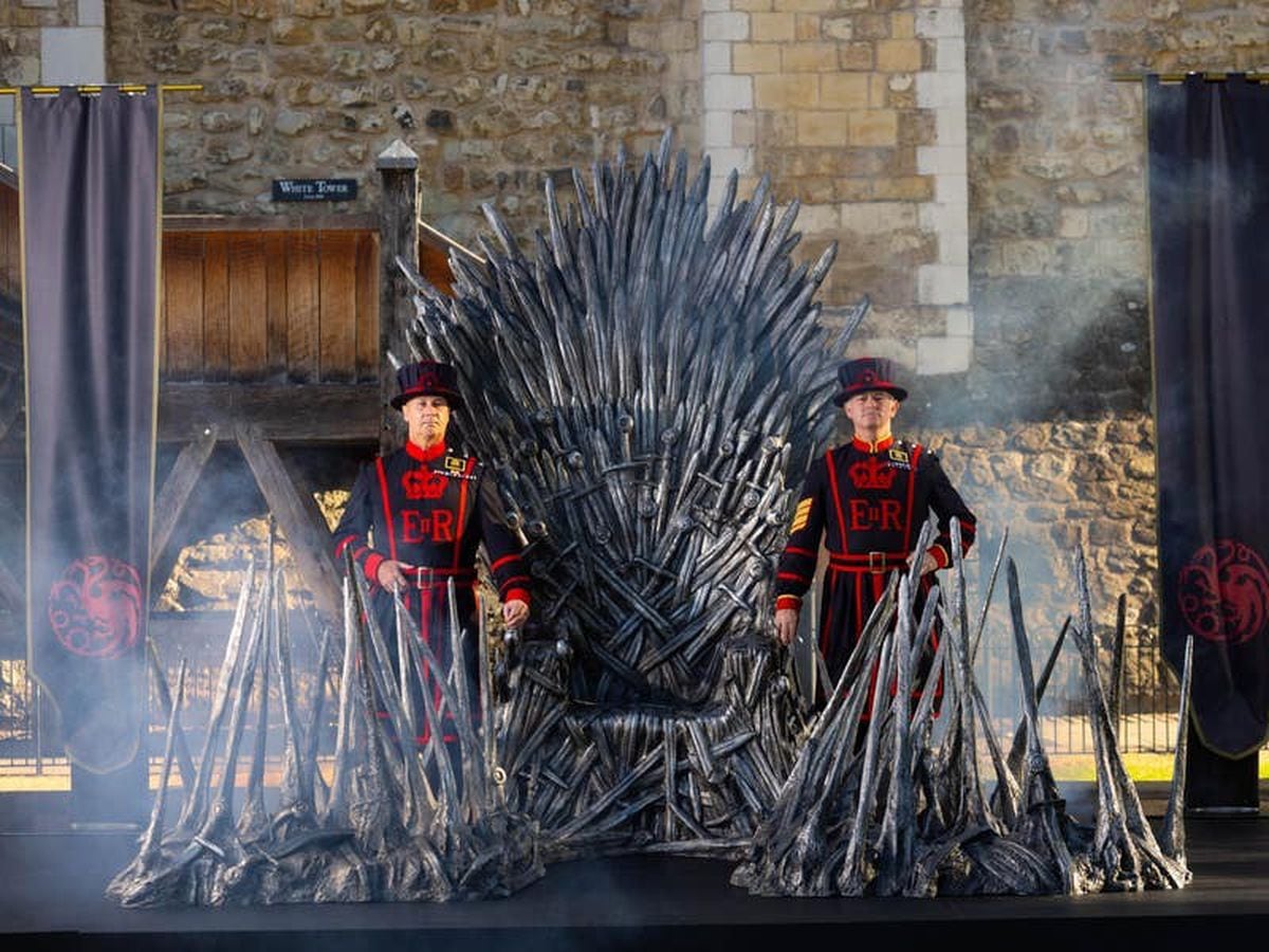 Iron Throne erected outside Tower of London to mark House Of The Dragon launch