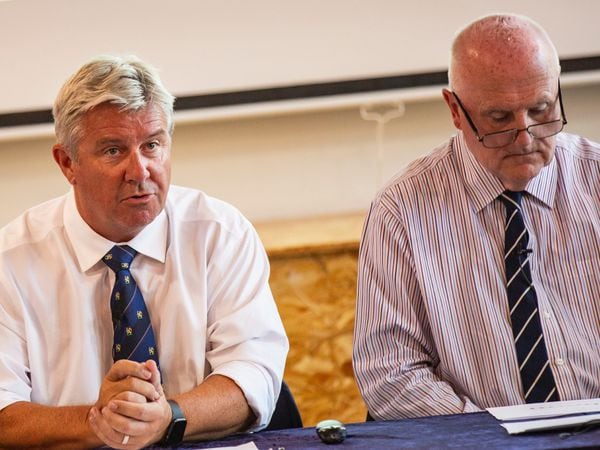 States treasury lead Deputy Mark Helyar (left) and P&R president Deputy Peter Ferbrache presented the new plans at a media briefing, alongside the other member of the their committee. (Picture by Sophie Rabey, 32500143)