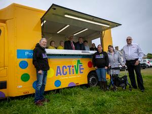 With support from the John Ramplin Charitable Trust, Active has bought a new van to use for fundraising. Standing, left to right, are Active president Ray Peacegood, volunteer co-ordinator Lucy Slimm, secretary Barbara Renouf and Tony Jessett, former Rabeys commercial sales manager. Inside the van in the centre are Tony Woodland, administrator and trustee, and Paul Bailey, trustee, with committee members and volunteers. (Picture by Luke Le Prevost, 32055094)