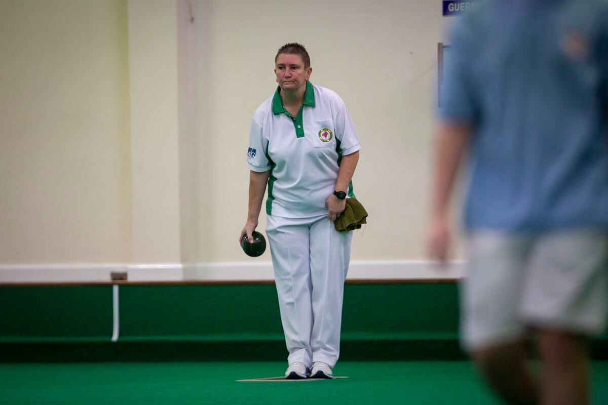 Alison Merrien was unable to find her best form in the women's singles final at the World Indoor Bowls Championships. (Picture by Sophie Rabey, 30409739)