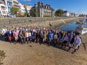Perfect weather for the start of Bermuda Shorts Week, sponsored by Butterfield Bank – which has its head office in Bermuda. The aim is to raise money for cancer awareness charity Male Uprising Guernsey. (Picture by Chris George Photography)