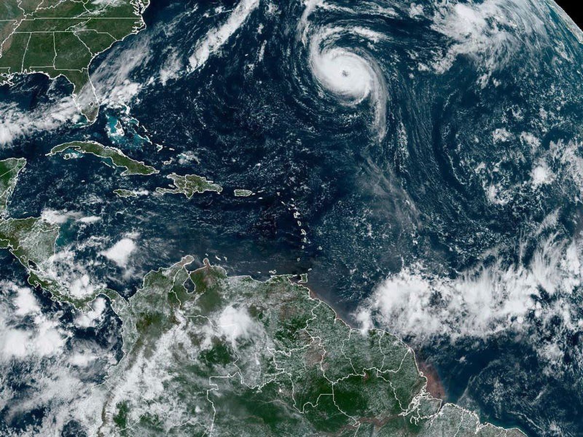 Hurricane Nigel strengthens as it moves over Atlantic