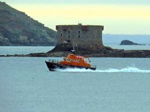 the lifeboat heading north up the Little Russel on Wednesday.  picture credit: Tony Rive (30397578)