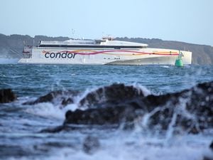 Picture By Peter Frankland. 23-12-15 Condor Liberation on it's way to St Peter Port after a rough crossing from the UK.. (29372383)