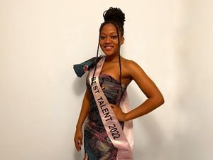 Nadine Azari finished in the top five of the 20 competitors in Miss Africa GB in London.