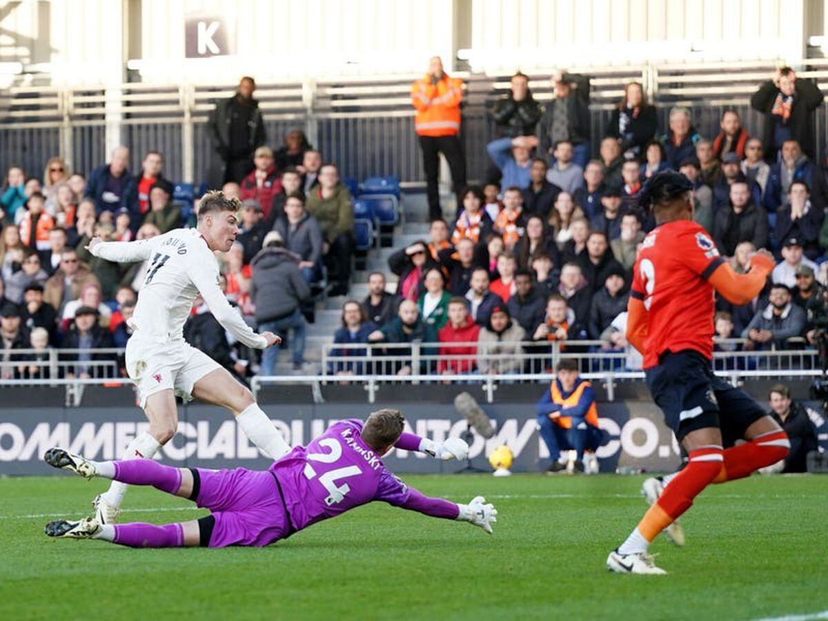 Rasmus Hojlund Scores Twice As Manchester United Hold Off Luton ...