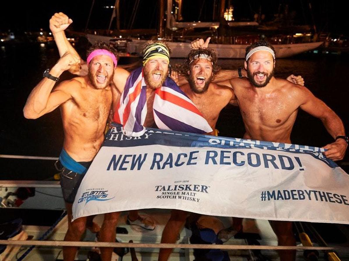 UK quartet celebrate after breaking Atlantic rowing record Guernsey Press