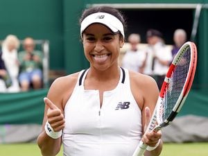 Heather Watson after winning her Ladies singles second round match against Qiang Wang during day four of the 2022 Wimbledon Championships at the All England Lawn Tennis and Croquet Club, Wimbledon. Picture date: Thursday June 30, 2022. Picture by PA Wire / PA Images. (30985926)