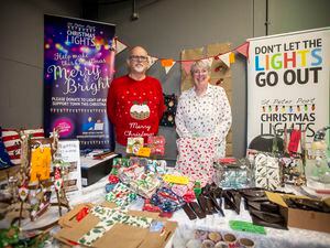 Christmas lights stallholders Keith Robin and Christine Goodlass. (Picture by Luke Le Prevost, 31491868)