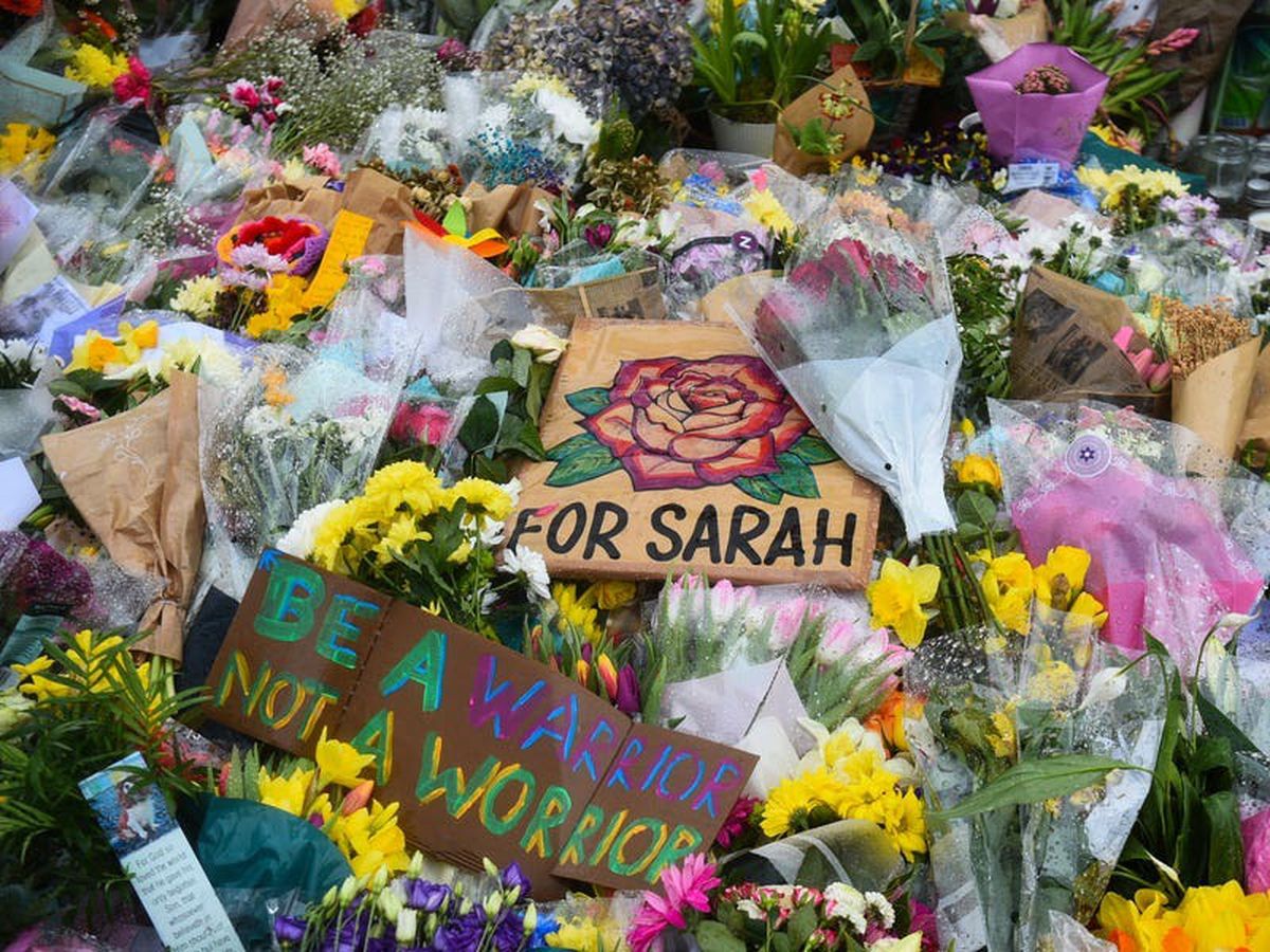 Sarah Everard's parents and brother and sister watch as ...