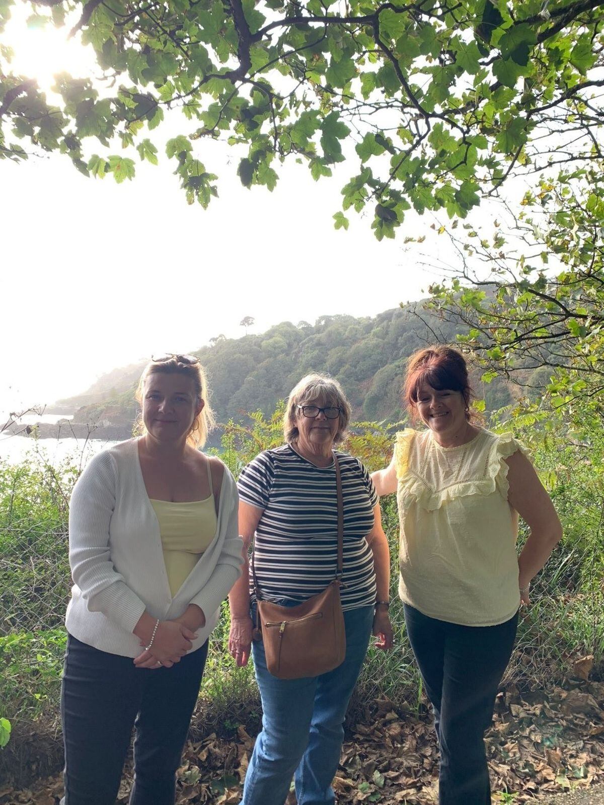 Jennifer Harris, her mum Jane Collins and sister Sarah Cleall also enjoyed a sunnier and less eventful stroll on the island's cliff paths during their long weekend in Guernsey. (31476091)