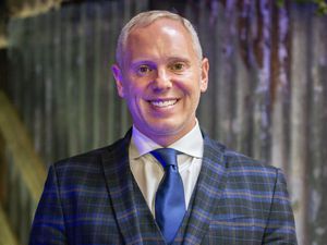 Picture by Luke Le Prevost. 09-05-22..Judge Robert Rinder has been brought to Guernsey to be the compear for the Specsavers Liberation Hanger Ball and Tea Dance.. (30798541)