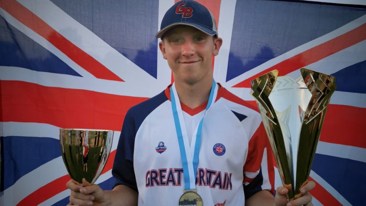 Josh Smith was named MVP by the Great Britain coaches as they won the Men's Slowpitch European Championship in Italy. (30950455)