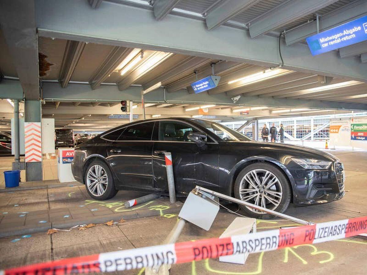 Man drives at pedestrians in airport garage in Germany