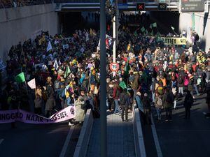 Climate activists block main road into The Hague