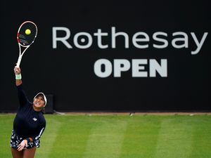Great Britain's Heather Watson against USA's Katie Volynets on day three of the Rothesay Open 2022 at Nottingham Tennis Centre, Nottingham. Picture date: Monday June 6, 2022. .Picture from PA Wire / PA Images. (30896496)