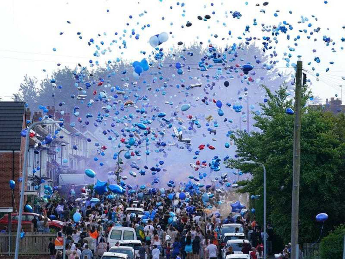 Balloons fill the sky for teenagers killed in Ely crash