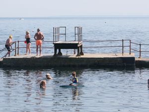 Cooling off at La Vallette during the second warmest year on record. (Picture by Adrian Miller, 29099794)
