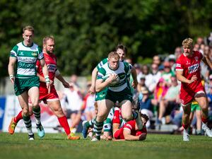 Picture by Luke Le Prevost. 21-05-22..Spring Insure Siam Cup rugby action at Footes Lane - Raiders v Jersey Reds. (31506244)
