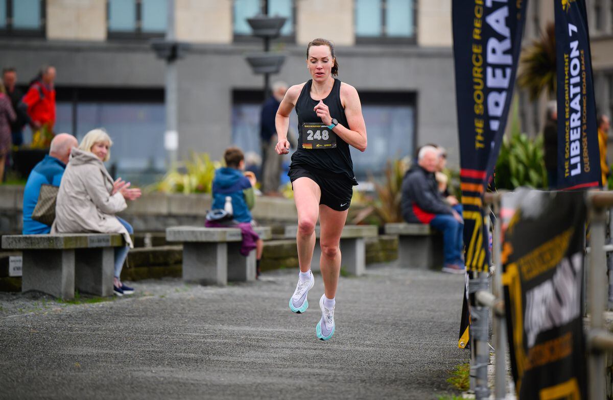 Pic supplied by Andrew Le Poidevin: 09-05-2023...Guernsey Athletics 2023 Liberation Day 7 mile road run. Nat Whitty. (32093685)