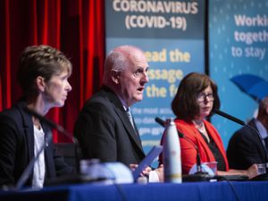 Covid-19 press conference at Beau Sejour in June 2021. (Picture by Peter Frankland, 32189342)