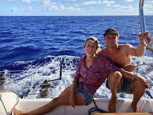 Guernseyman JP Baudains, right, and partner Charlotte Drummond-Chew, are currently pursuing a dream to sail around the world.
