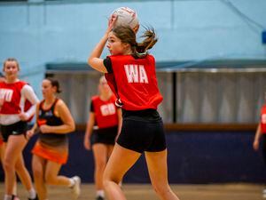 Picture by Luke Le Prevost. 11-10-22..Netball action at Beau Sejour - Under-19s v Blaze A.. (31360317)