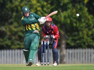 Inter-Insular Cricket Jersey v Guernsey at the Farmers Field.Lue le Tissier at the crease..Picture: DAVID FERGUSON. (31229416)