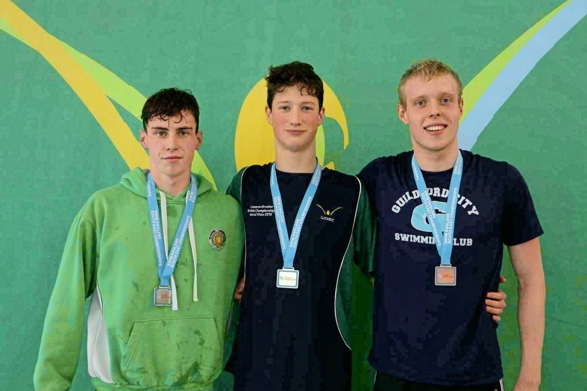 Charlie-Joe Hallett (left) medalled in the individual medley. (24606522)