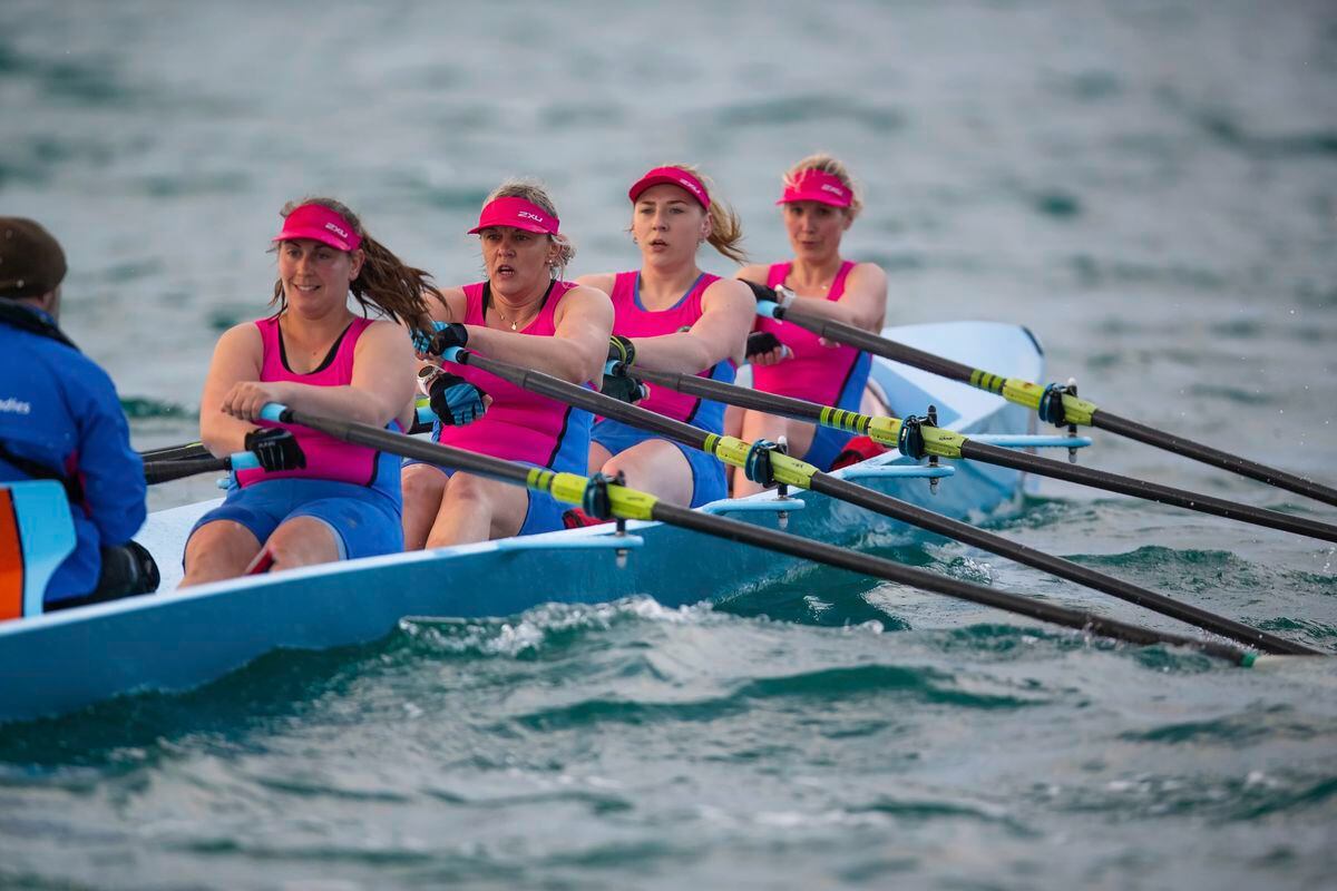 Sarnian crew Out Of The Blue won the women's quads class. (Picture by Martin Gray, 29555040)