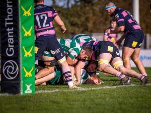 Anthony Armstrong is face down in the grass as Guernsey pressurise the Sevenoaks line in the first half. (Picture by Sophie Rabey, 31467771)