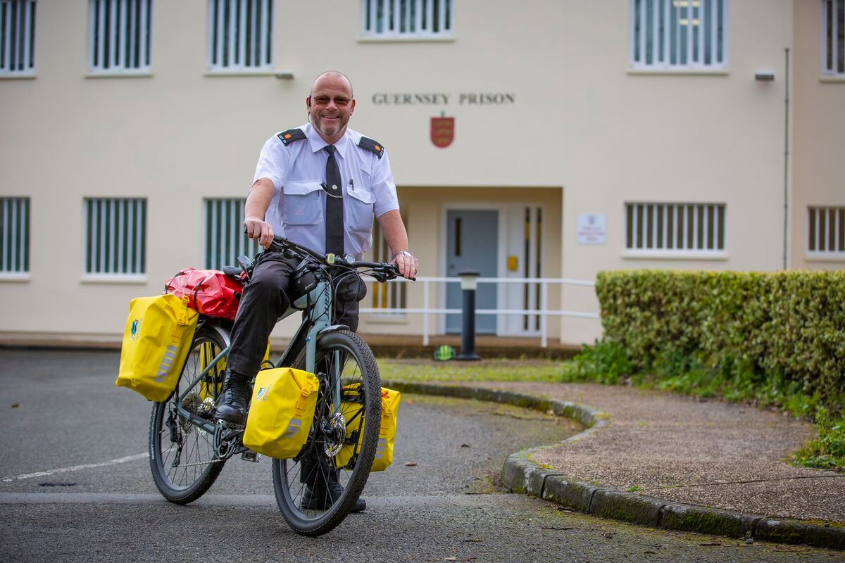 Simon Chapman has been cycling to and from work at Guernsey Prison as part of his training for a charity cycle ride from Lands End to John O’Groats in the summer. (Picture by Peter Frankland, 31834308)