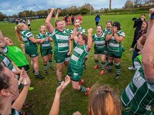 That winning feeling: Guernsey Raiders Ladies celebrate a ninth successive win in the Siam Trophy.(Picture by Martin Gray, 30170600)