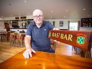 Picture By James Black. 01-07-22 Bas Brehaut at Sylvans Clubhouse. The bar has been renamed Bas' Bar as part of their centenary celebrations.. (31059087)