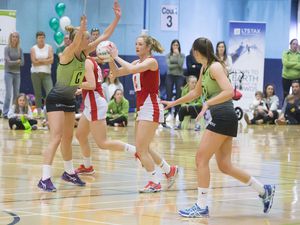 Pic by Adrian Miller 31-03-19        .Beau Sejour .Netball inter-insular Guernsey v Jersey. (30767892)
