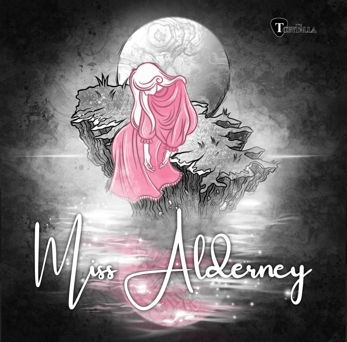 The cover of the physical Miss Alderney single was produced by a local artist known as Milly.