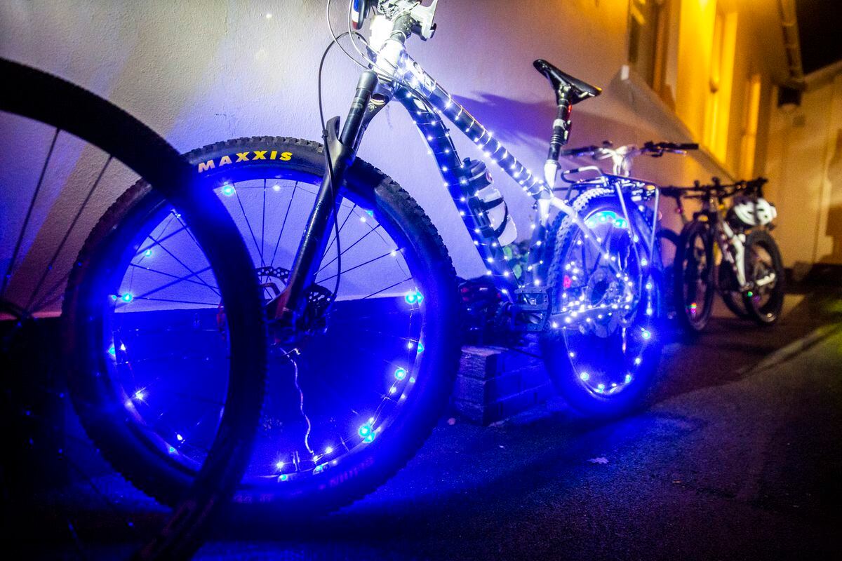 This bike had more lights than most. (31529141)
