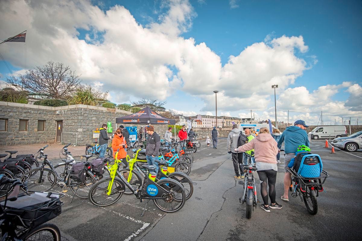 E-Bike Expo at North Beach, a joint initiative run by the Guernsey Bicycle Group, Adventure Cycles, Go Guernsey and the Health Improvement Commission. (Picture by Sophie Rabey, 30680768)