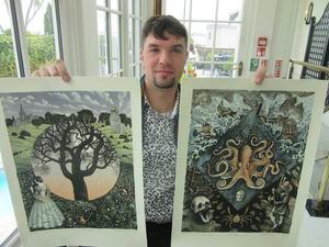 Oleg Mikhailov has been in Guernsey, providing workshops at Art for Guernsey’s Mansell Street Gallery, where his and Daniel Hosego’s Victor Hugo-inspired artworks are on display until 27 May.  (32132248)