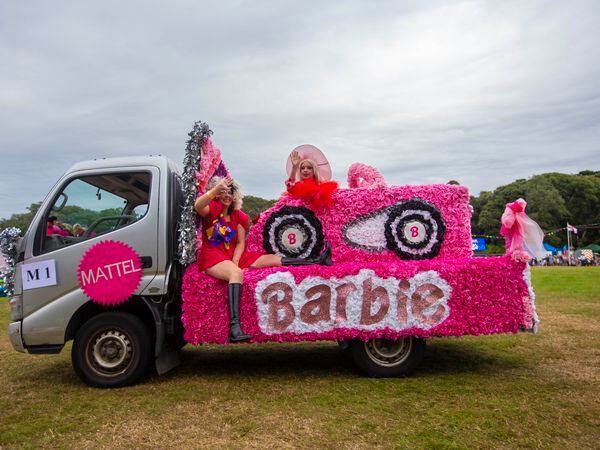 Picture By Peter Frankland. 24-08-23 North Show and Battle of Flowers 2023. Barbi - Life in Plastic, It's Fantastic. The Harris Family. Class M. (32459921)
