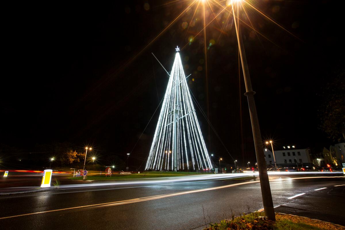 The Tree of Joy. The lights on the mast serve as a focal point for the Rotary Club’s ‘Tree of Joy’ present-giving campaign. (Picture by Luke Le Prevost, 31507798)