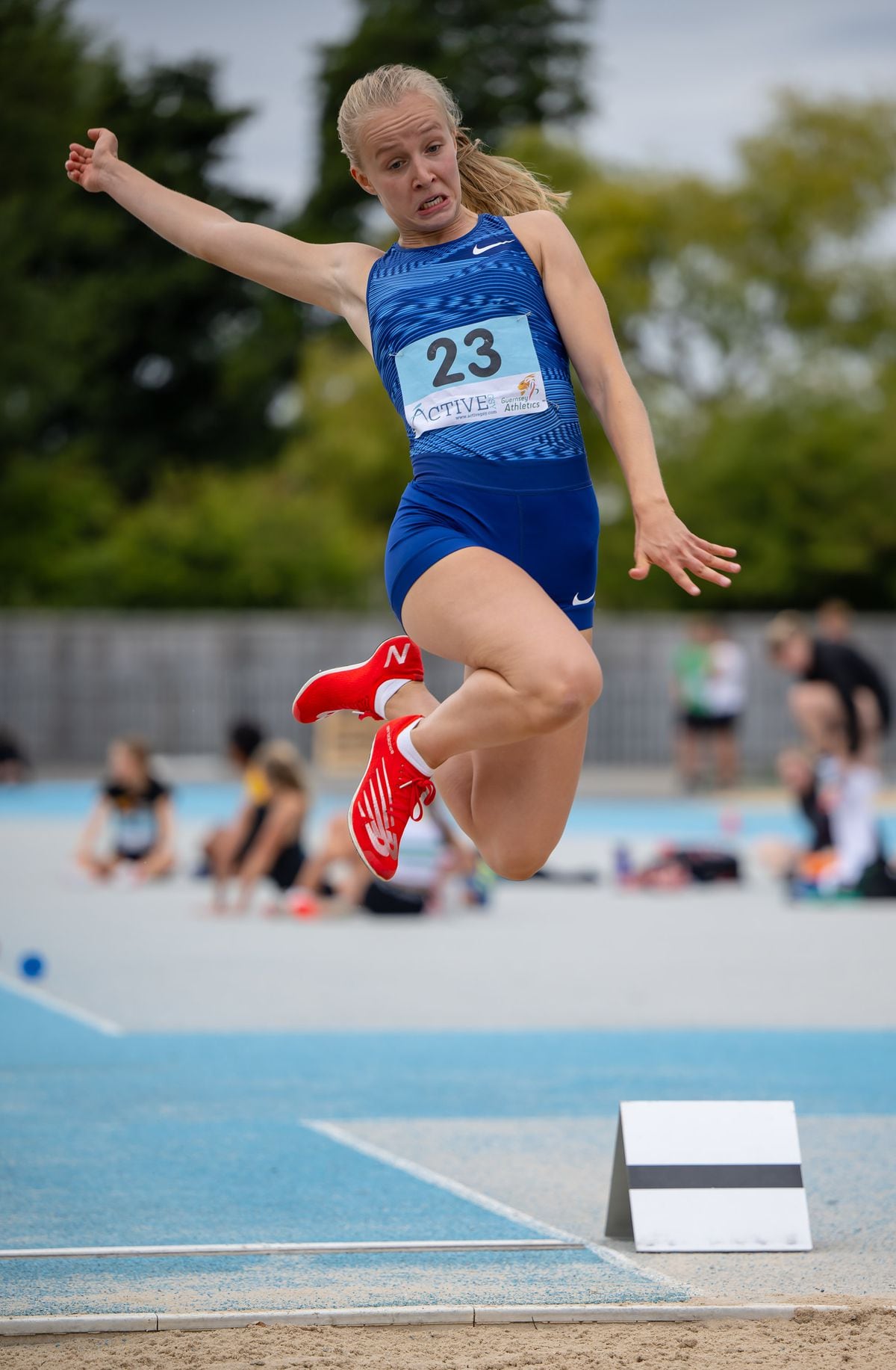 Abi Galpin set a new Island women's long-jump record of 5.92m. (Picture by Andrew Le Poidevin, 31173115)