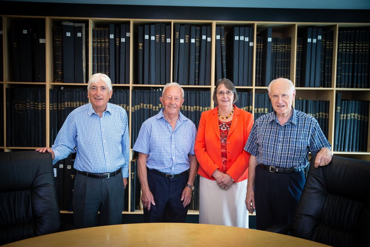 The Electoral Support Group founders, left to right, Sir Geoffrey Rowland, Alan Bisson, Diane Ward and John Langlois. (Picture by Peter Frankland, 28671778)
